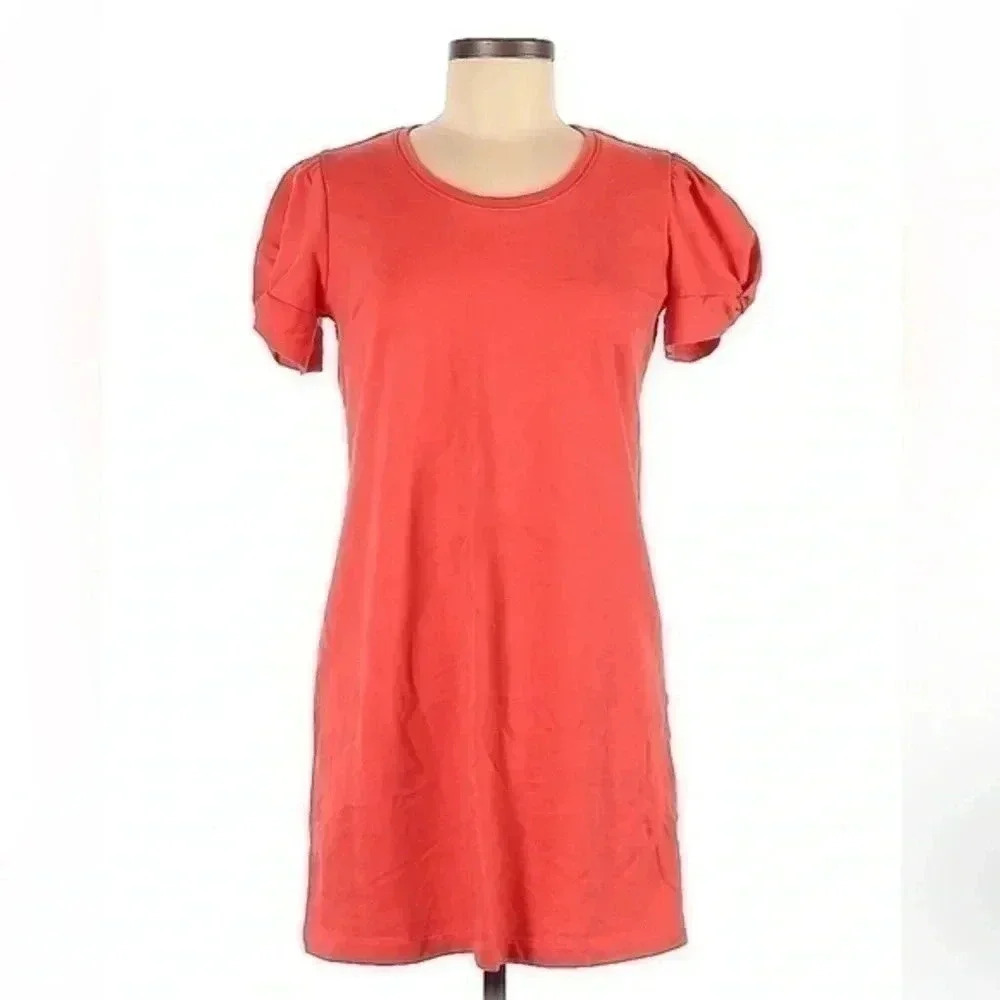 Nine West Chic Career Pink Coral Cap Sleeves Dress Size Medium M